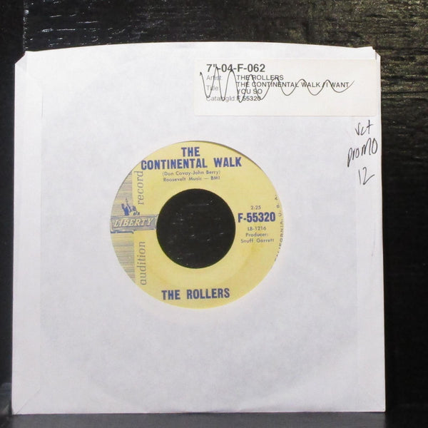 The Rollers - The Continental Walk / I Want You So 7" VG+ Promo Vinyl 45 Liberty - Shuga Records