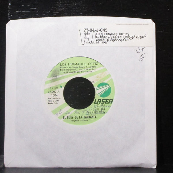 Los Hermanos Ortiz - El Buey De La Barranca 7" VG+ Vinyl 45 Laser 1604 Guatemala - Shuga Records