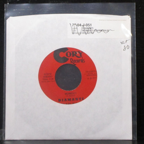 Diamanti - Momenti / Carnevale 7" VG+ Vinyl 45 Cory DI-5-52777 Italy 1977 - Shuga Records