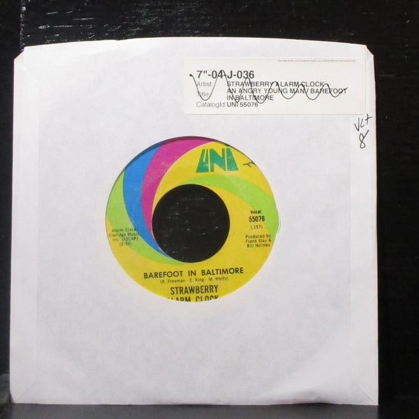 Strawberry Alarm Clock - Barefoot In Baltimore 7" VG+ Vinyl 45 UNI 55076 USA - Shuga Records