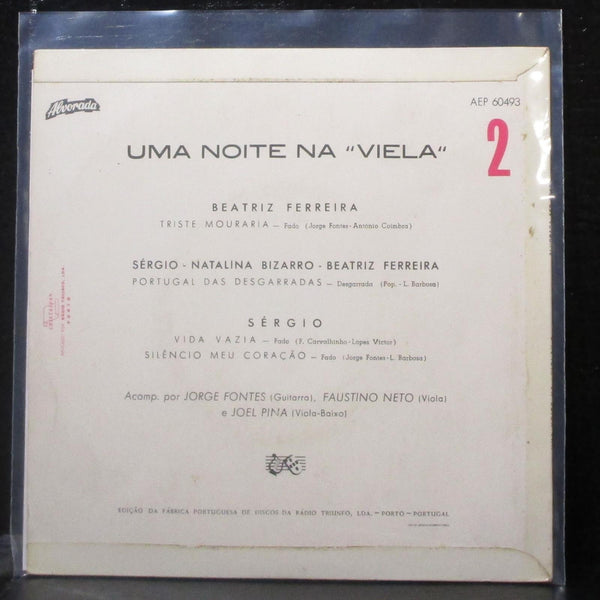 Various - Uma Noite Na Viela EP 7" VG+ Vinyl 45 Alvorada AEP 60493 Portugal - Shuga Records
