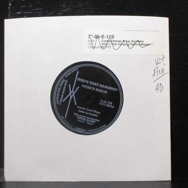 Patrick Mason - Who's That Hanging? 7" VG+ Flexi Vinyl 33 Eva-Tone - Shuga Records