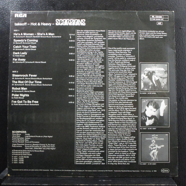 Scorpions - Hot & Heavy LP VG+ NL 28486 Germany 1982 Vinyl Record - Shuga Records