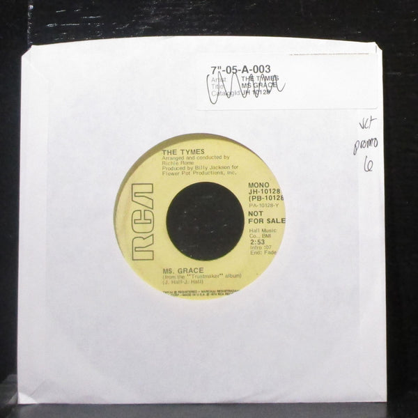 The Tymes - Ms. Grace 7" VG+ Promo Vinyl 45 RCA JH-10128 USA 1974 - Shuga Records
