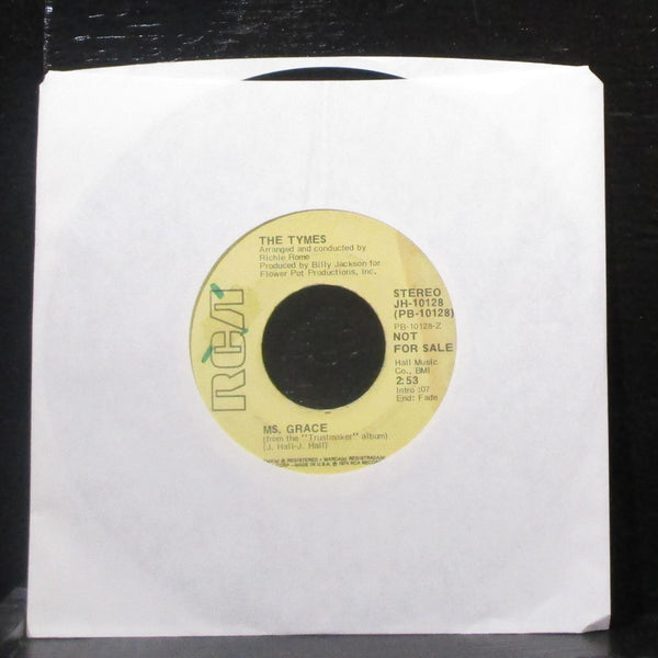 The Tymes - Ms. Grace 7" VG+ Promo Vinyl 45 RCA JH-10128 USA 1974 - Shuga Records