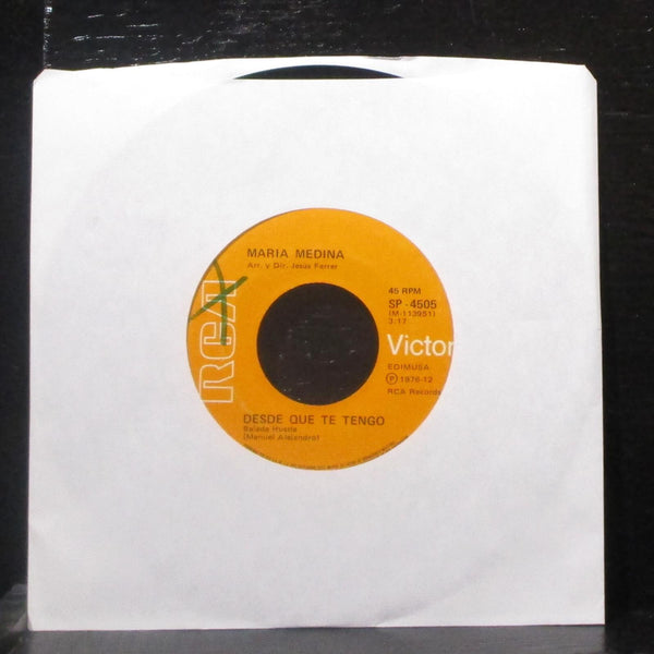 Maria Medina - Cuando Yo Te Vi / Desde Que Te Tengo 7" VG Vinyl 45 RCA Mexico - Shuga Records