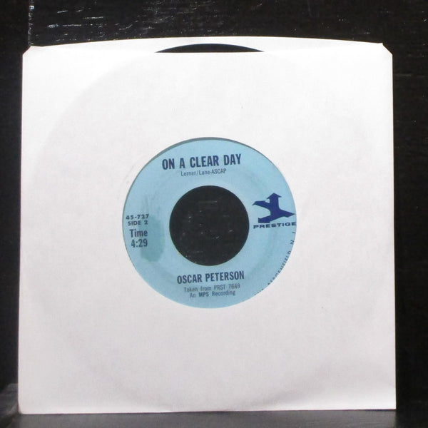 Oscar Peterson - Girl Talk / On A Clear Day 7" VG+ Vinyl 45 Prestige 45-727 USA - Shuga Records