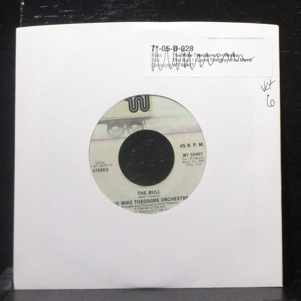 Mike Theodore Orchestra - The Bull / I Love The Way You Move 7" VG+ Vinyl 45 - Shuga Records