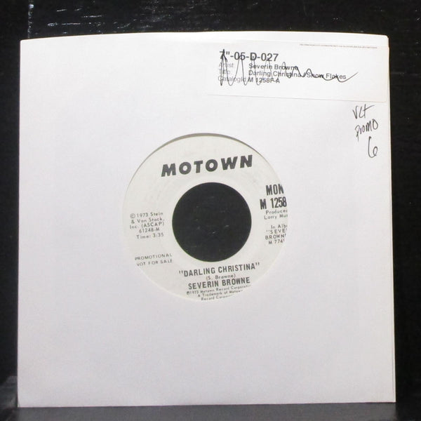 Severin Browne - Darling Christina 7" VG+ Promo Vinyl 45 Motown M 1258F USA - Shuga Records