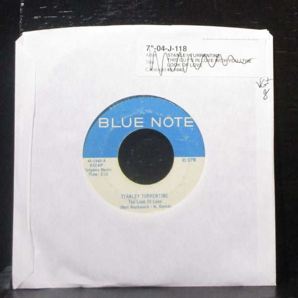 Stanley Turrentine - The Look Of Love 7" VG+ Vinyl 45 Blue Note 45-1940 USA 1968 - Shuga Records