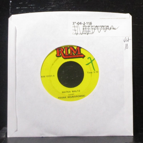 Frank Woknarowski - Matka Waltz / Cuzzin Stan Polka 7" VG+ Vinyl 45 RIM 10101 - Shuga Records