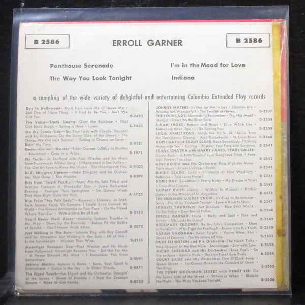 Erroll Garner - Penthouse Serenade EP 7" VG+ Vinyl 45 Columbia B 2586 USA - Shuga Records