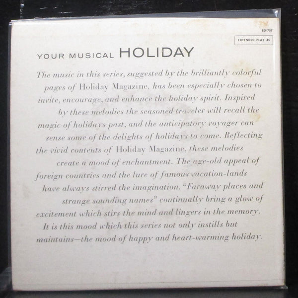 Werner Mller - Your Musical Holiday In Italy EP 2x7" VG+ Vinyl 45 Decca ED 757 - Shuga Records