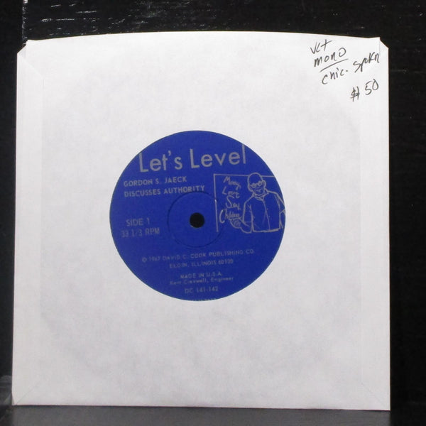 Gordon S. Jaeck - Let's Level 7" VG+ Vinyl 33 David C. Cook DC 141-142 USA 1967 - Shuga Records