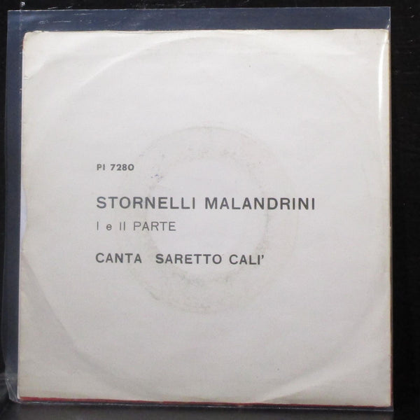 Saretto Cal - Stornelli Malandrini 7" Mint- Vinyl 45 Pig PI 7280 Italy - Shuga Records