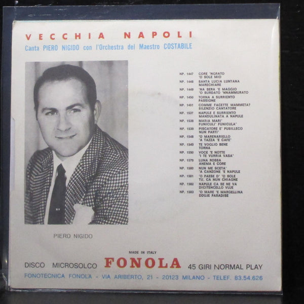 Piero Nigido - Vecchia Napoli 7" Mint- Vinyl 45 Fonola N.P. 1451 Italy - Shuga Records