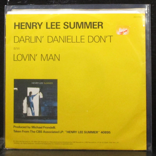 Henry Lee Summer - Darlin' Danielle Don't / Lovin' Man 7" Mint- Vinyl 45 CBS - Shuga Records