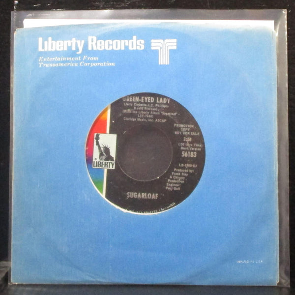 Sugarloaf - Green-Eyed Lady / West Of Tomorrow 7" VG+ Promo Vinyl 45 Liberty - Shuga Records