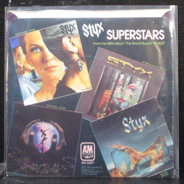 Styx - Blue Collar Man / Superstars 7" Mint- Vinyl 45 A&M 2087-S USA 1978 - Shuga Records