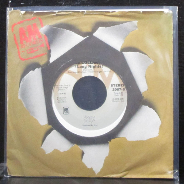 Styx - Blue Collar Man / Superstars 7" Mint- Vinyl 45 A&M 2087-S USA 1978 - Shuga Records