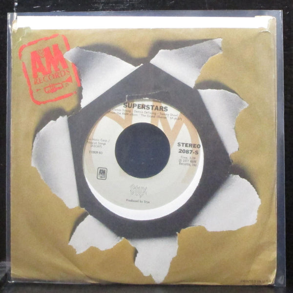 Styx - Blue Collar Man / Superstars 7" Mint- Vinyl 45 A&M 2087-S USA 1978 - Shuga Records