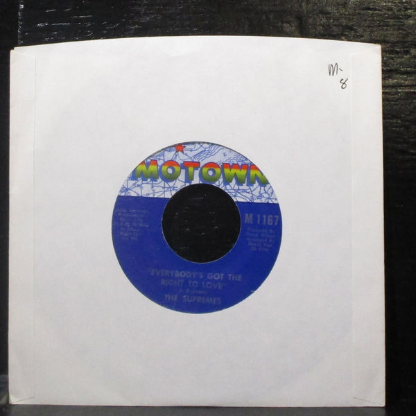 The Supremes - Everybody's Got The Right To Love 7" Mint- Vinyl 45 Motown M 1167 - Shuga Records