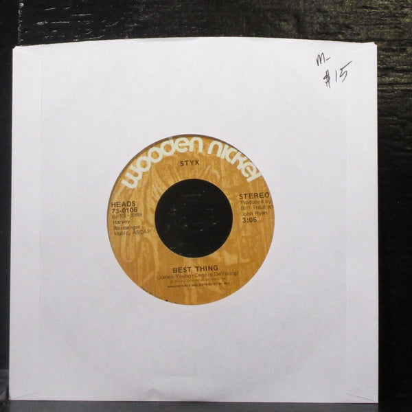 Styx - Best Thing / What Has Come Between Us 7" Mint- Vinyl 45 Wooden Nickel - Shuga Records