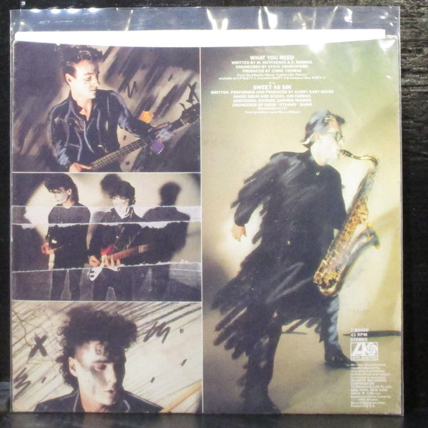 INXS - What You Need / Sweet As Sin 7" VG+ Vinyl 45 Atlantic 7-89460 USA 1985 - Shuga Records