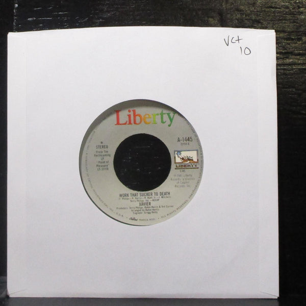 Xavier - Work That Sucker To Death 7" VG+ Vinyl 45 Liberty A-1445 USA 1981 - Shuga Records