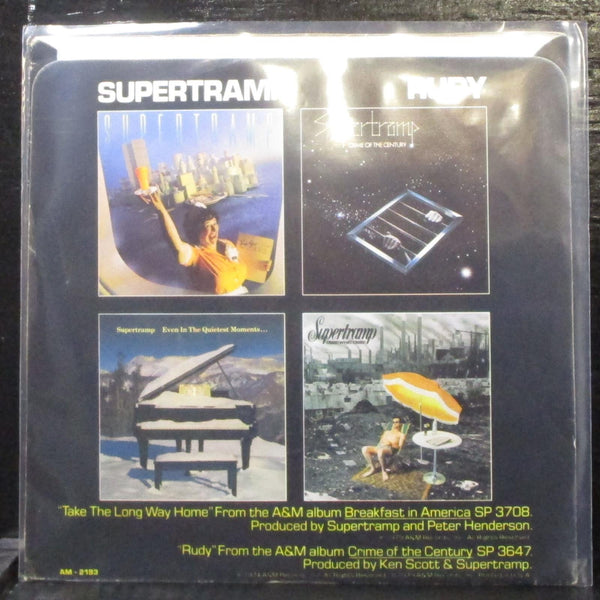 Supertramp - Take The Long Way Home / Rudy 7" VG+ Vinyl 45 A&M 2193-S USA 1979 - Shuga Records