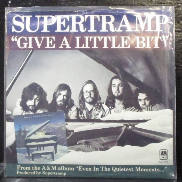 Supertramp - Give A Little Bit / Downstream 7" VG+ Vinyl 45 A&M 1938-S USA 1977 - Shuga Records