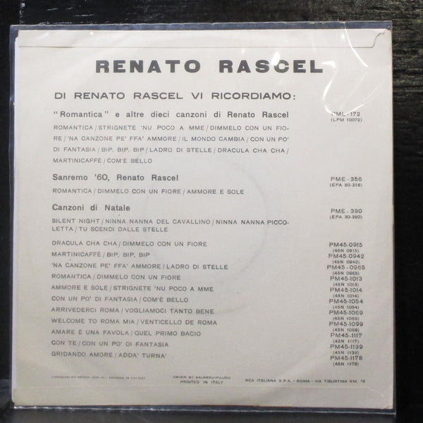 Renato Rascel - Arrivederci Roma 7" Mint- Vinyl 45 RCA Victor PM45 1069 Italy - Shuga Records