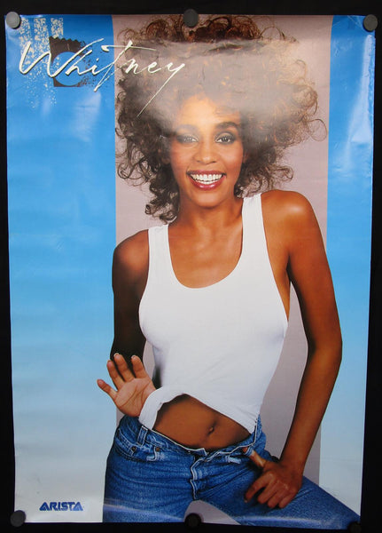 Whitney Houston - Self-Titled Poster VG+ Arista 1987 Promo 24"x34" - Shuga Records