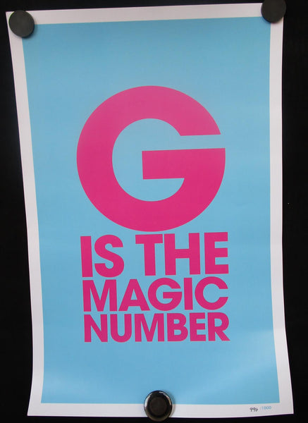 Gorillaz - G Is The Magic Number Poster Mint- Numbered 996/1000 Limited Print - Shuga Records