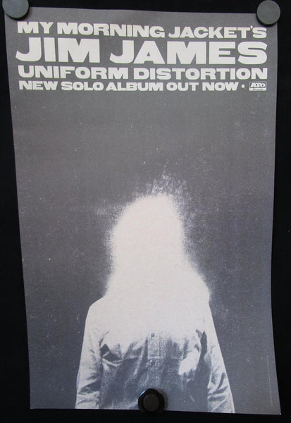 Jim James - Uniform Distortion Poster Mint- ATO 2018 Promo 17"x11" Double Sided - Shuga Records