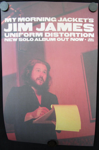 Jim James - Uniform Distortion Poster Mint- ATO 2018 Promo 17"x11" Double Sided - Shuga Records