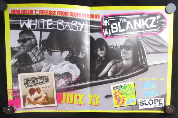 The Blankz - White Baby Poster Mint- Promo 2018 17"x11" - Shuga Records