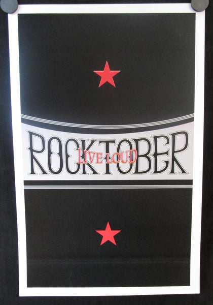 Rocktober - Live Loud Poster Mint- Rhino Promo 17"x11" 2017 - Shuga Records