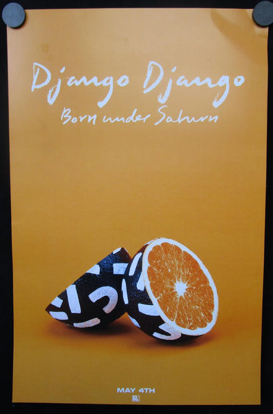 Django Django - Born Under Saturn Poster Mint- Double Sided 17"x11" 2015 - Shuga Records