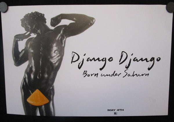 Django Django - Born Under Saturn Poster Mint- Double Sided 17"x11" 2015 - Shuga Records