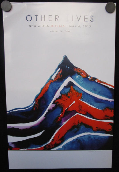Other Lives - Rituals Poster VG+ Double Sided 17"11" 2015 - Shuga Records
