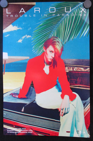 Laroux - Trouble In Paradise Poster Mint- 17"x11" Double Sided Album Promo 2014 - Shuga Records