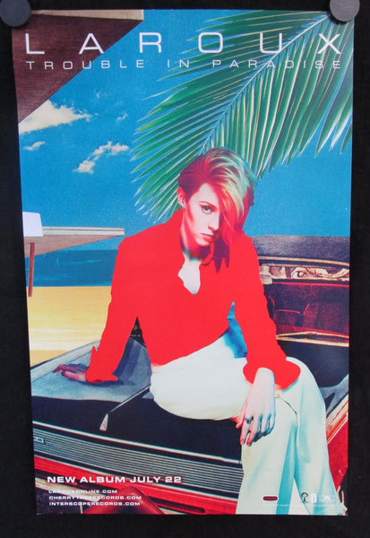 Laroux - Trouble In Paradise Poster Mint- 17"x11" Double Sided Album Promo 2014 - Shuga Records