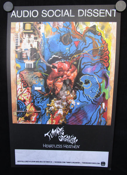 Jimmy's Organism - Heartless Heathen Poster Mint- 17"11" Third Man 2015 - Shuga Records