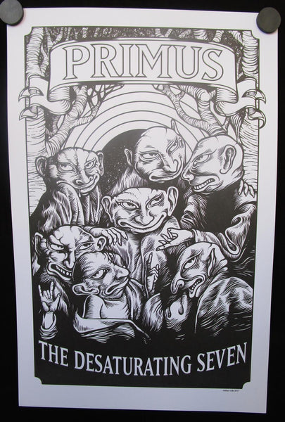 Primus - The Devastating Seven Poster Mint- 17"x11" 2017 - Shuga Records