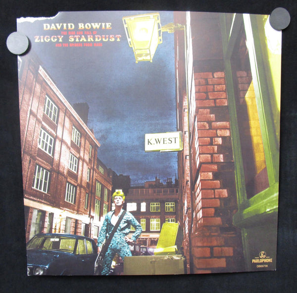 David Bowie - Ziggy Stardust Poster VG+ 12"x12" Promo Reissue 2015 - Shuga Records