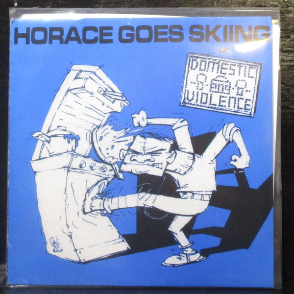 Horace Goes Skiing - Domestic Violence EP 7" Mint- Blue Vinyl 45 PopKid PKD005 - Shuga Records