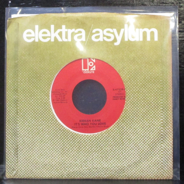 Kieran Kane - It's Who You Love / Doctor's Orders 7" Mint- Vinyl 45 Elektra 1981 - Shuga Records