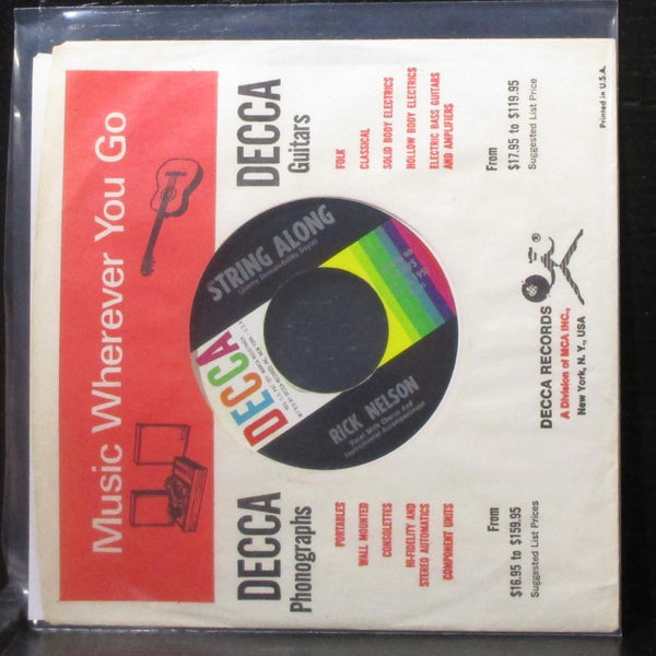 Rick Nelson - String Along / Gypsy Woman 7" VG+ Vinyl 45 Decca 31495 USA 1963 - Shuga Records