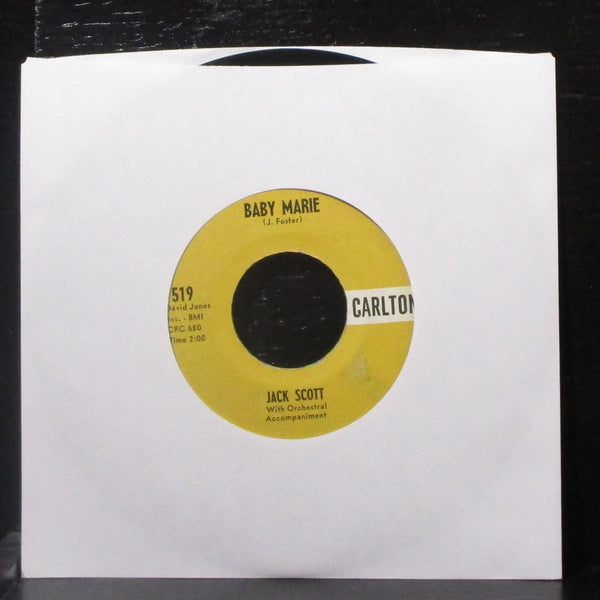 Jack Scott - There Comes A Time / Baby Marie 7" VG+ Vinyl 45 Carlton 519 USA - Shuga Records